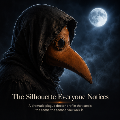 🕯️ Vintage Plague Doctor Mask & Hood – Gothic Halloween Costume Accessory