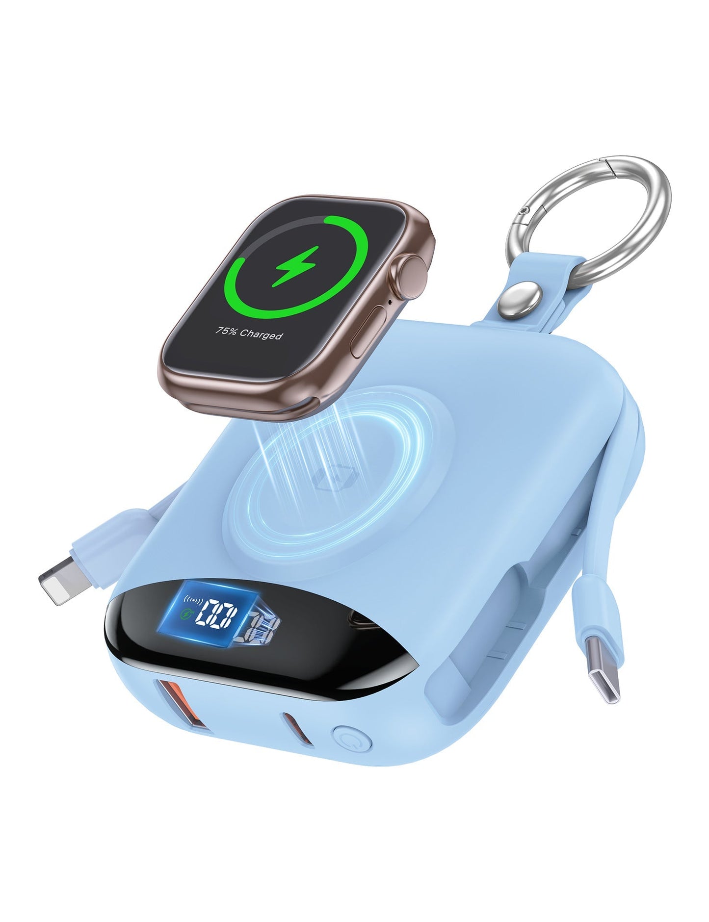 🔥 LAST DAY 50% OFF-🔋 10,000mAh 3-in-1 Magnetic Power Bank with Built-In Cables