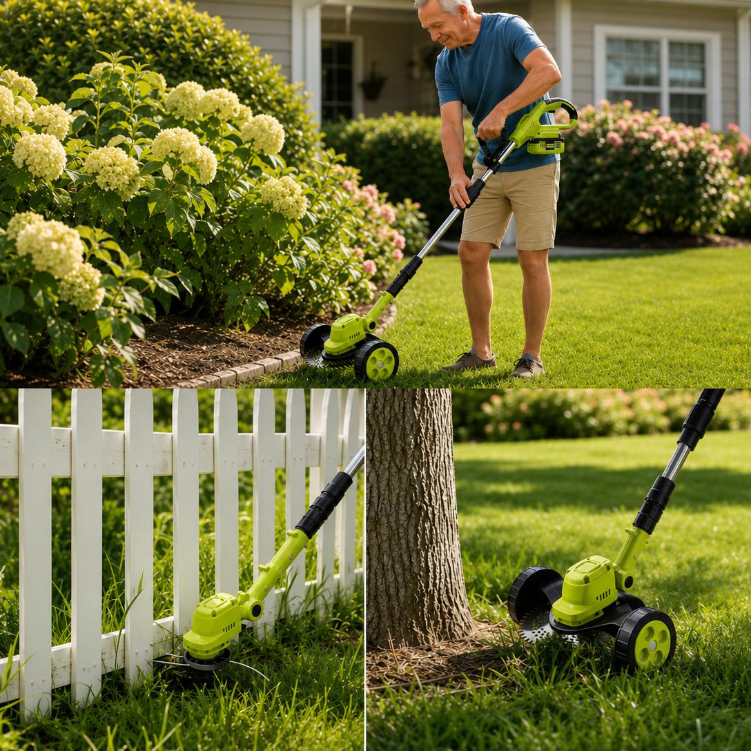 🔥21V Cordless 3-in-1 Grass Trimmer, Edger & Mini Mower