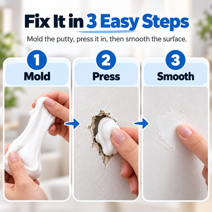 🏠✨ Moldable Sealing Putty – 🛠️ Easy Wall Crack & Gap Filler 💧 Water-Resistant 🐜 Helps Block Bugs & Drafts ❄️ AC Pipe Hole Sealant 🔧 Multi-Purpose Home Repair (5-Pack)