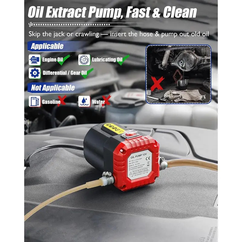Oil extractor pump as alternative to jacking vehicle and draining underneath