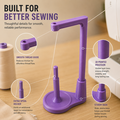 🧵Universal Sewing Machine Thread Holder – Stable Spool Stand for Quilting & Crafting