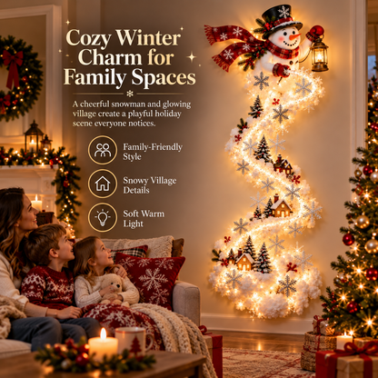 ✨ Christmas Magic Trail Wall Light – Glowing Vertical Holiday Scene in 10 Festive Styles