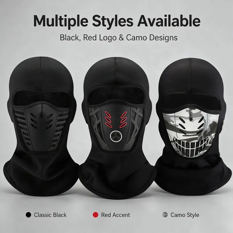 🎗️🌸Unisex Fleece Full Face Balaclava Ski Mask - Windproof, Anti-Haze, Soft Sports & Outdoor Hat