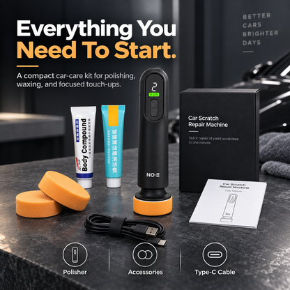 🚗 3-in-1 Cordless Car Polisher – 12,000 RPM Rechargeable Polishing, Waxing & Sanding Tool