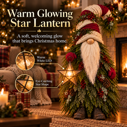 🏠Evergreen Star Gnome™ Lighted Christmas Woodland Decor