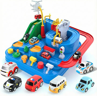 Kids Race Track Adventure Toy with 5 Mini Cars