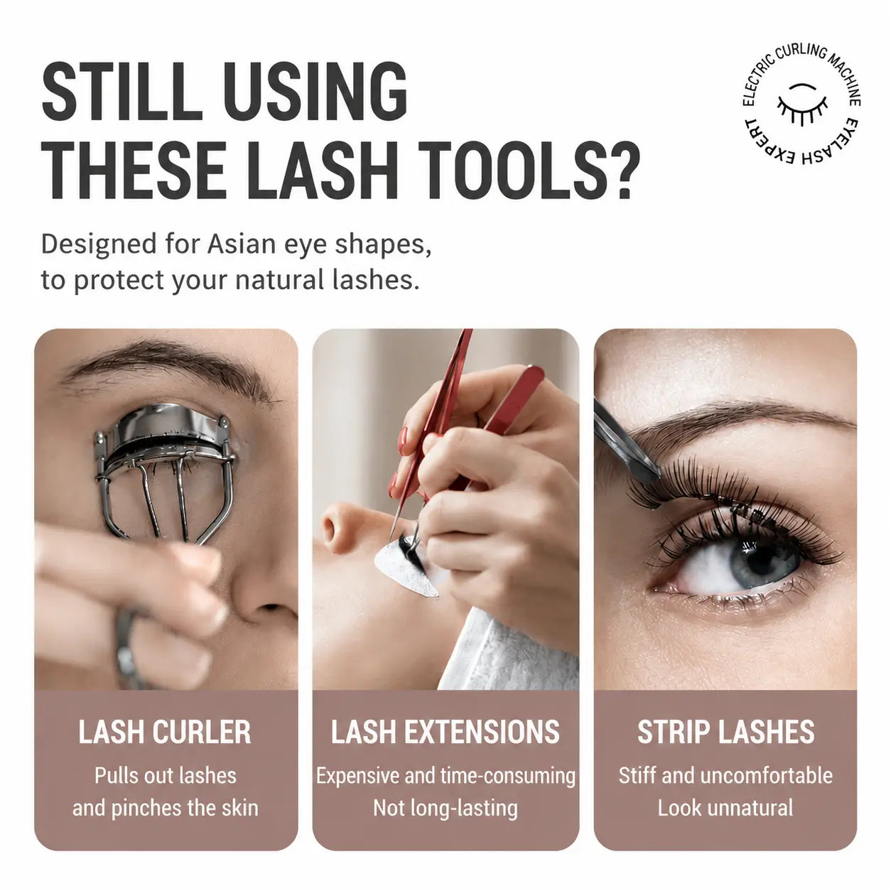 USB Heated Eyelash Curler | Fast Heat, Long-Lasting Natural Curl with LED Temperature Display & Anti-Scald Design