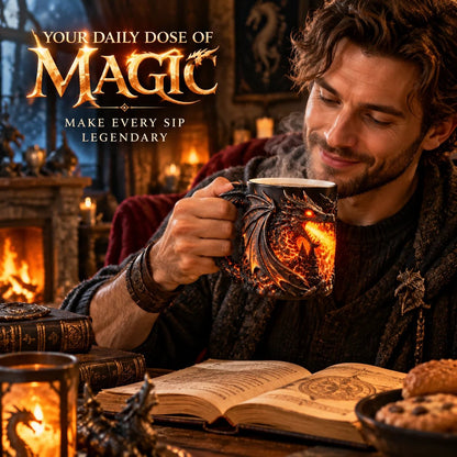 🔥 Last Day 49% OFF 🐉 Dragonfire 3D Heat-Reveal Magic Mug | Add a Hot Drink. Awaken the Dragon