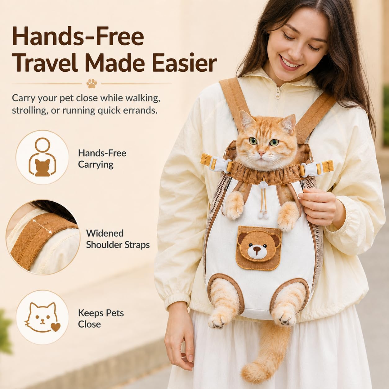 🎉Cute Bear Travel Pet Carrier
