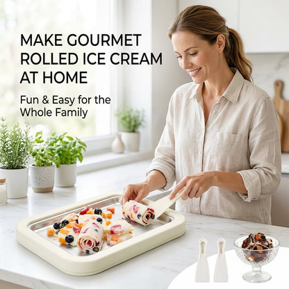 📦Buy 2 Get Free Shipping🎁DIY Rolled Ice Cream Maker – Turn Any Kitchen Into a Dessert Studio