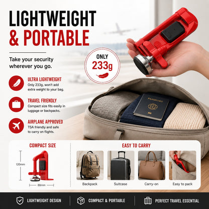 Portable Door Lock Alarm – Travel & Home Security Door Stopper