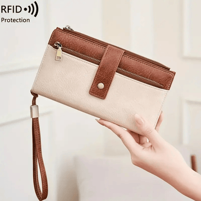 🔥Last Day 49% OFF-Women's long wallet, stylish clutch, elegant solid color RFID blocking wallet