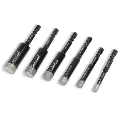 6-Piece Diamond Drill Bit Set for Tile & Stone