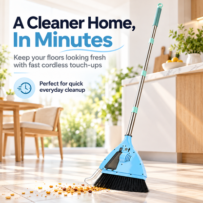🧹✨ Cordless Electric Floor Sweeper ⚡ 2-in-1 Broom & Vacuum Cleaner 🌀 USB Rechargeable 💙 Easy Dust & Crumb Pickup 🏠 Lightweight Home Cleaning Tool