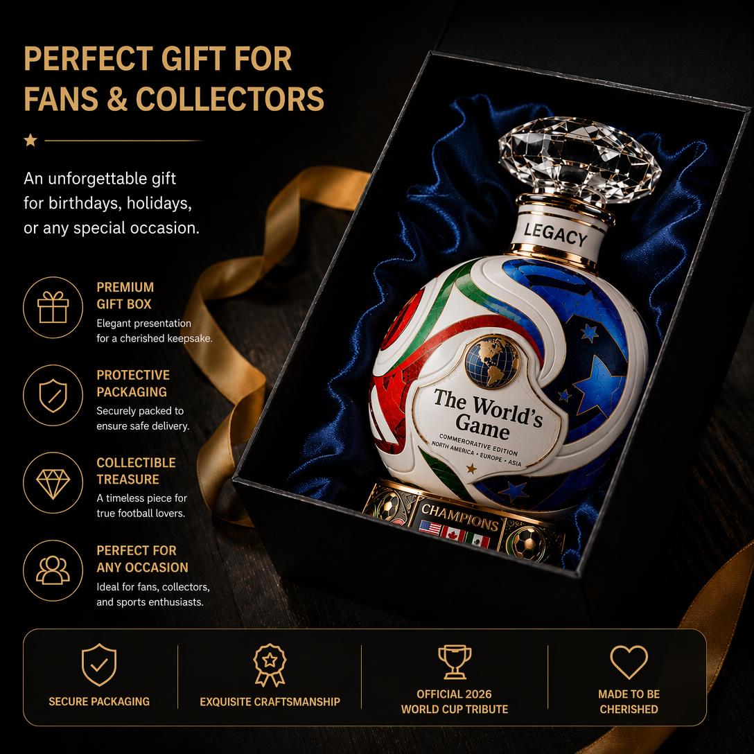 ⚽ Own the Glory: 2026 Match Ball Decanter – Heritage Edition