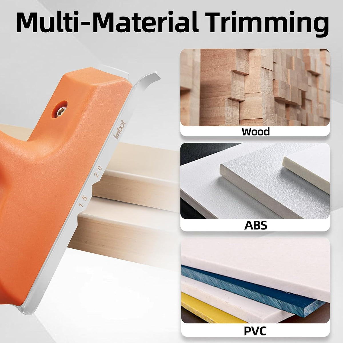 3-in-1 Edge Banding Trimmer – Straight, Curve & R1.5/R2 Chamfer Tool