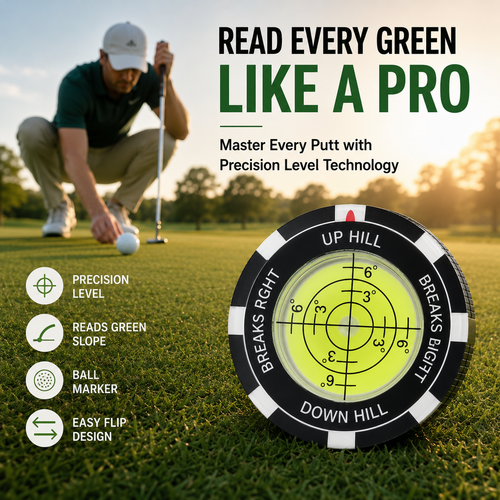 ⛳High-Precision Golf Green Reader – Portable Putting Slope Level Training Tool