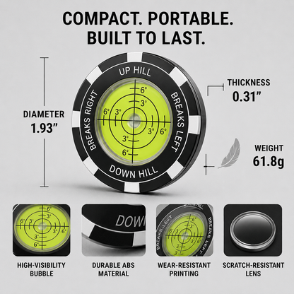 ⛳High-Precision Golf Green Reader – Portable Putting Slope Level Training Tool