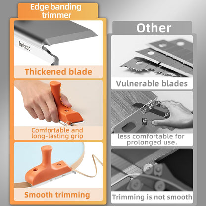 3-in-1 Edge Banding Trimmer – Straight, Curve & R1.5/R2 Chamfer Tool