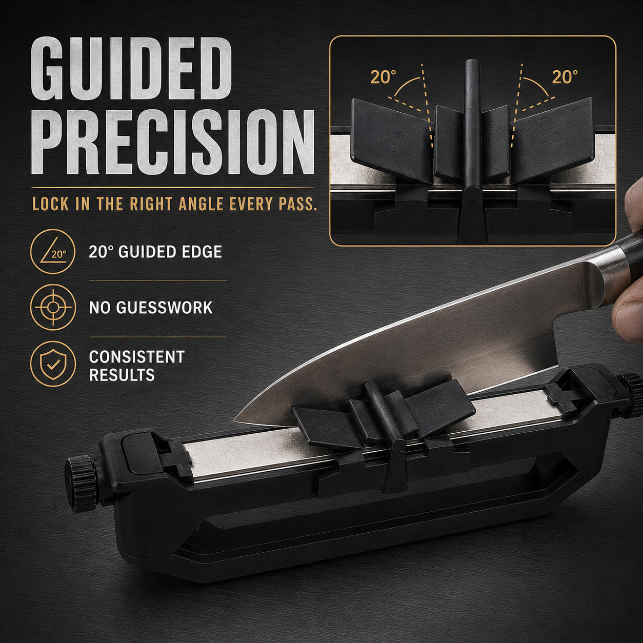 🔪Guided Portable Knife Sharpener – 4-Angle Diamond Sharpening System
