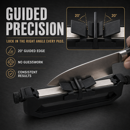 🔪Guided Portable Knife Sharpener – 4-Angle Diamond Sharpening System
