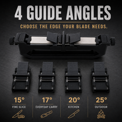 🔪Guided Portable Knife Sharpener – 4-Angle Diamond Sharpening System