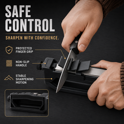 🔪Guided Portable Knife Sharpener – 4-Angle Diamond Sharpening System