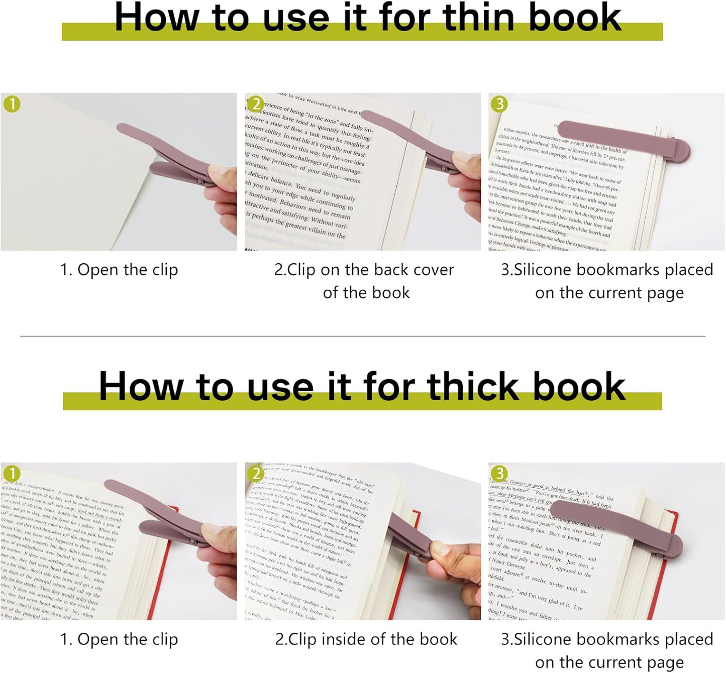 Automatic Silicone Smart Bookmark – Innovative Book Clip(6 pcs)