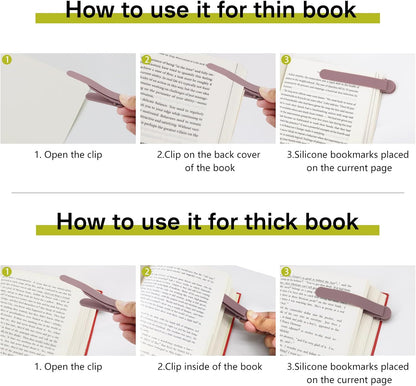 Automatic Silicone Smart Bookmark – Innovative Book Clip(6 pcs)