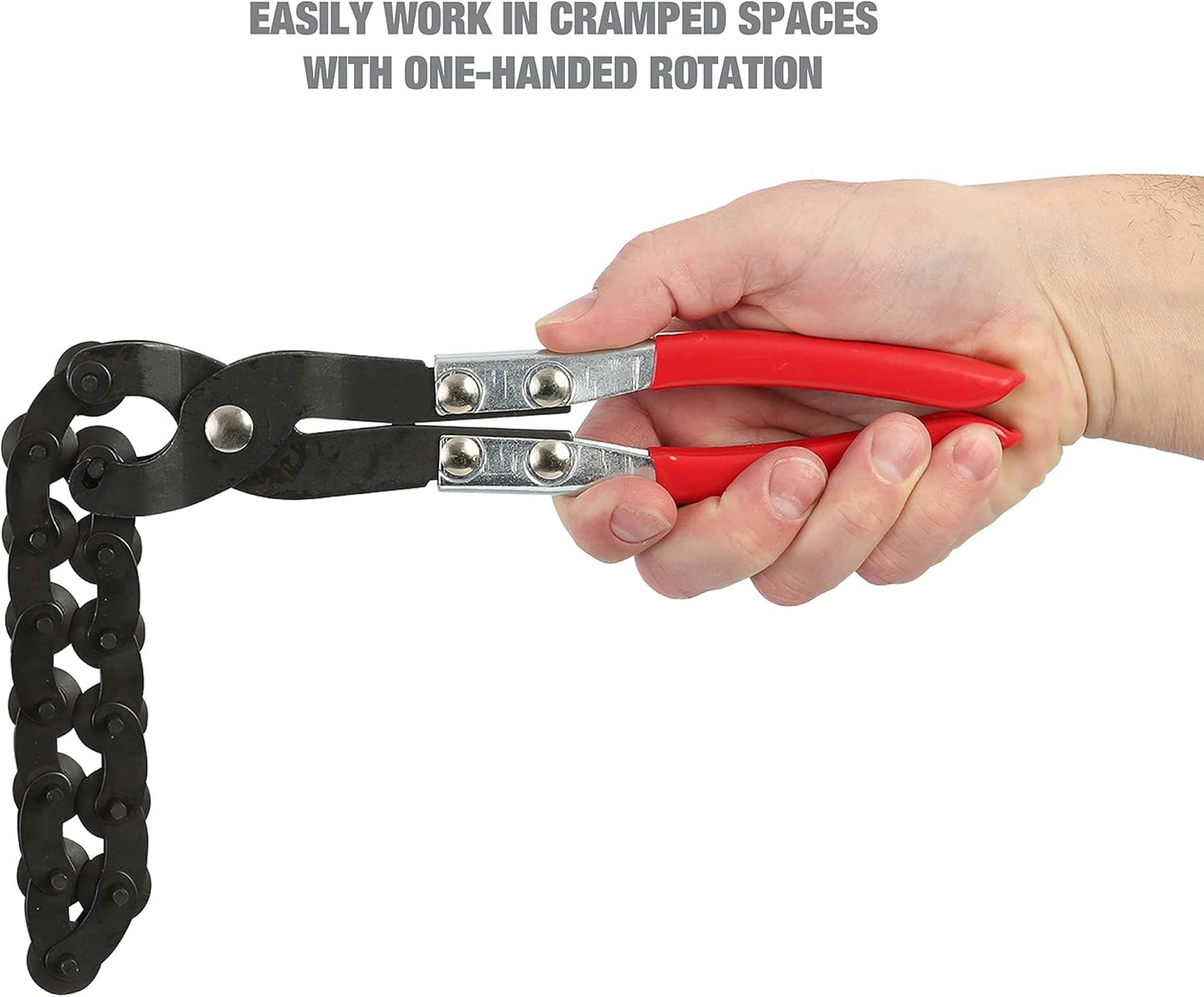 🔧 Exhaust Chain Cutter – 3/4" to 3-1/4" Pipe, Compact, One-Handed