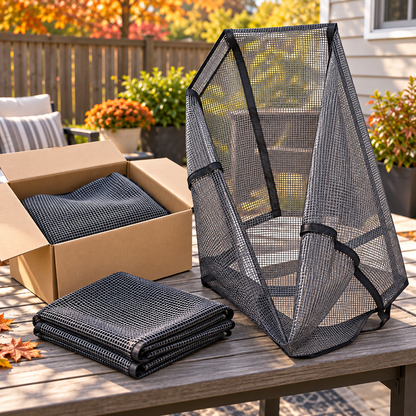 🍂Breathable Full-Mesh Outdoor AC Cover – Leaf & Debris Guard with Secure Fit