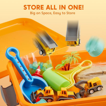 🔥HOT SALE🚜Sandbox with Lid Castle Building kit
