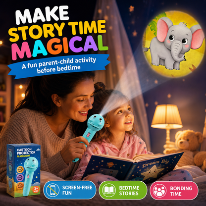 🎨Cartoon Projector Flashlight Toy – Animal Projector for Kids