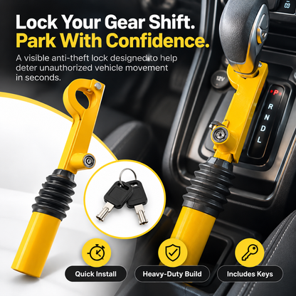 🚗🔒 Heavy-Duty Anti-Theft Gear Shift Lock 🔐🛡️ | Universal Car Security Lock 🚘✨ Easy Installation & Keyed Protection 🔑💪