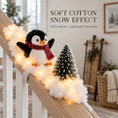 🐧 Penguin Christmas Stair Snow Decor | A Cozy Penguin Christmas Story ✨