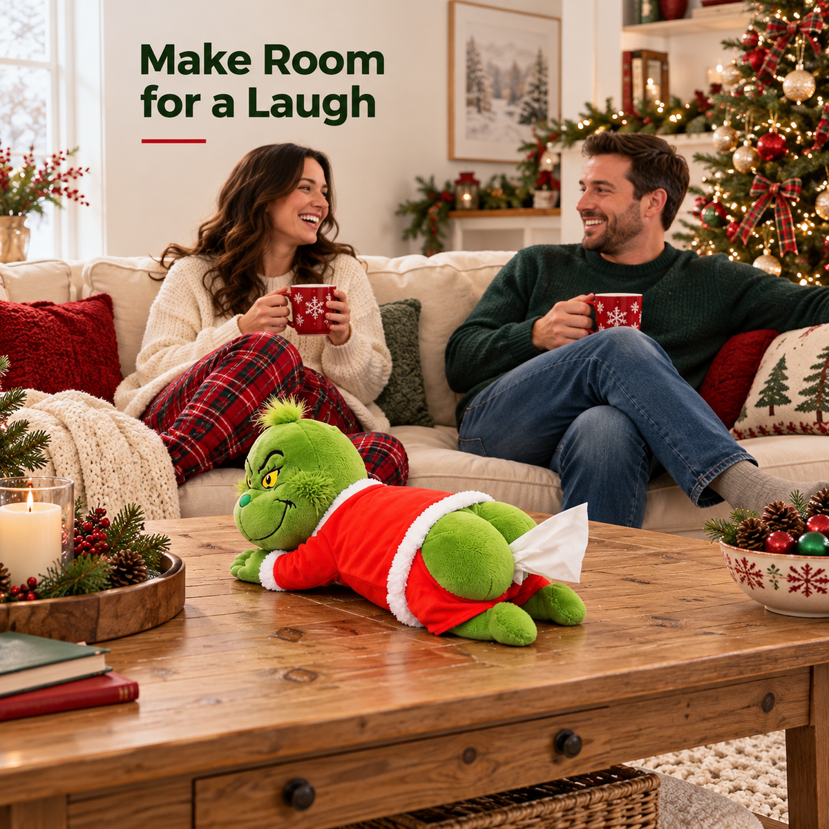 Green Christmas Plush Tissue Box Cover - product image 6
