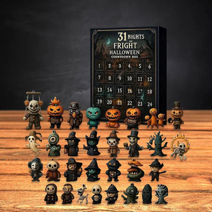 Halloween Countdown Box with Figurines - 31 Nights of Fright, Halloween Advent Calendar 2026 Gift Box