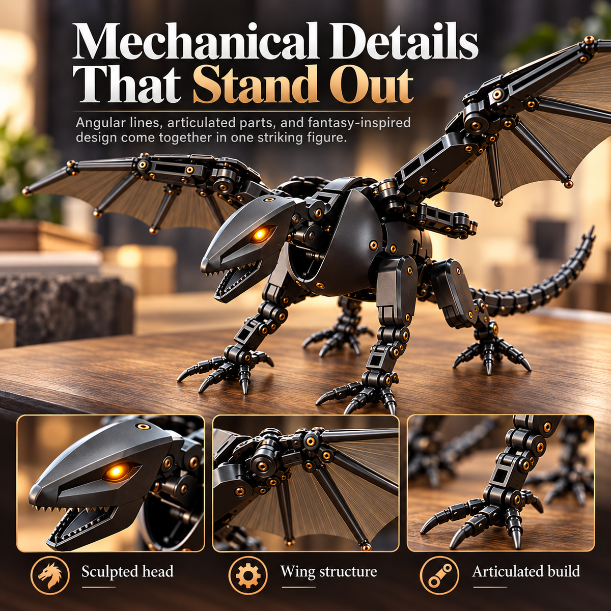 🐉🔥 Magic Transforming Dragon Egg 🥚✨ Automatic Hatching Mechanical Dragon Toy ⚙️🪽 Cool Wing-Spreading Robot Dragon 🐲🎁 Unique Gift for Kids & Dragon Lovers
