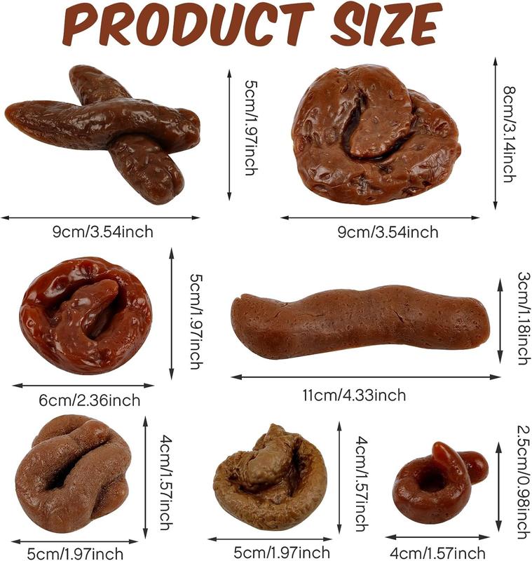FYY 7-piece realistic fake poop prank set - product image 10