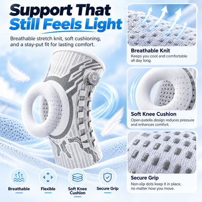 🔥🦵 360° Adjustable Knee Support Brace 💪✨ Dial-Fit Compression, Non-Slip Design & Breathable Comfort 🚶‍♀️🏃‍♂️ Stay Active with Confidence!
