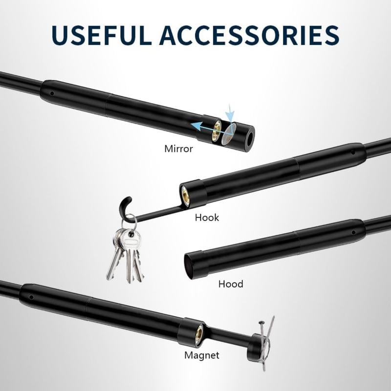 1920×1440 HD Smartphone Endoscope Camera with 16.4FT Semi-Rigid Cable