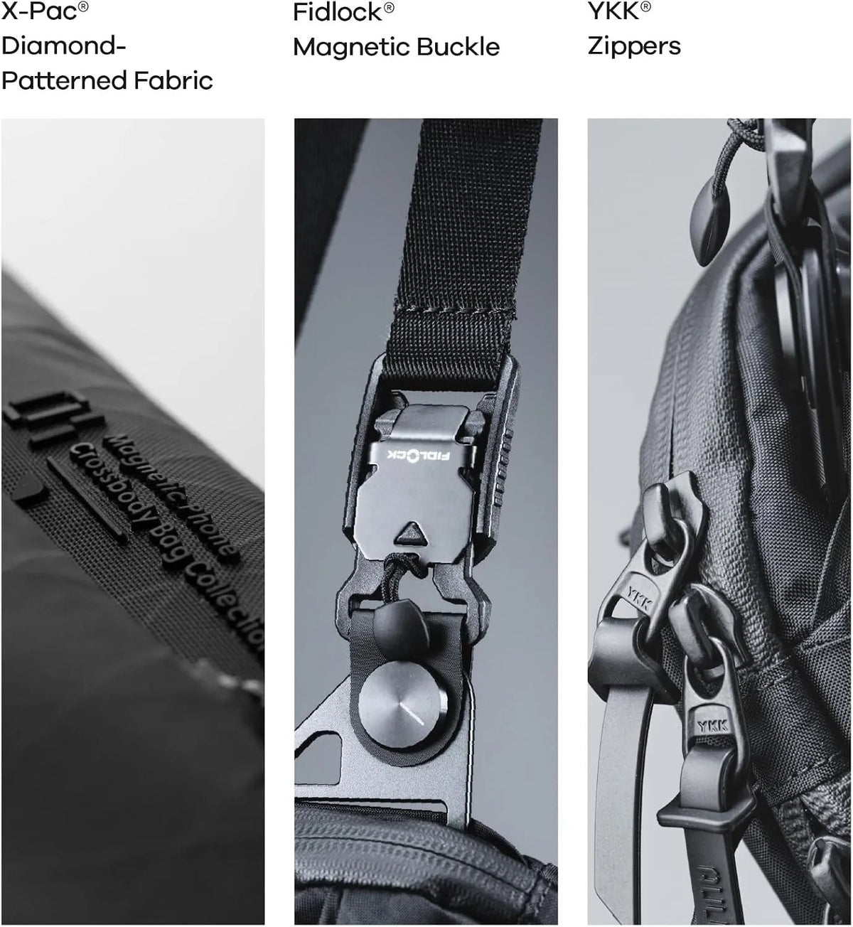 AULUMU B01 Urban Transit Sling Bag – Expandable Storage with Magnetic Phone Mount