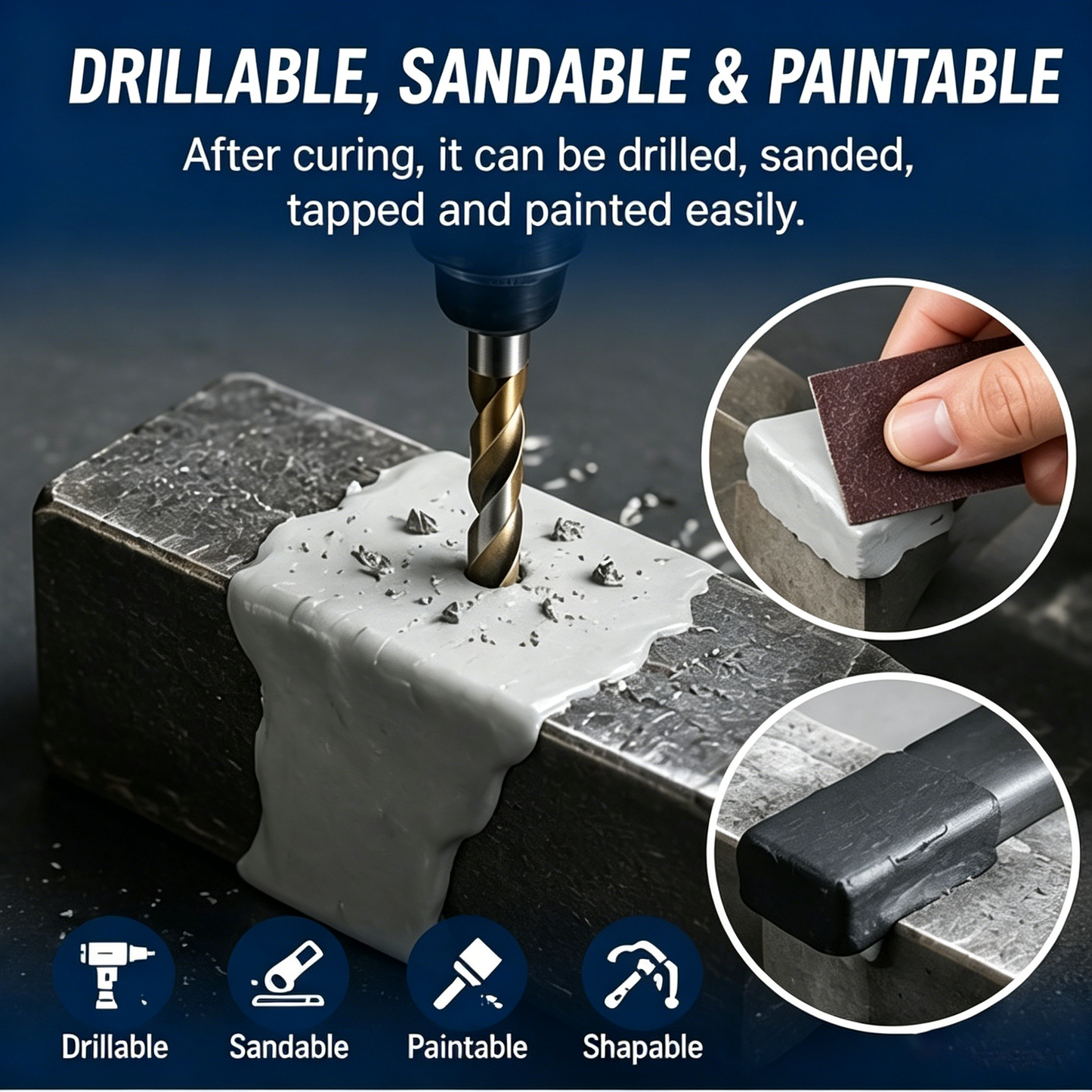 ✨SAVE 50% NOW Steel Reinforced Epoxy Repair Putty — Universal Glue for Metal, Wood, Plastic