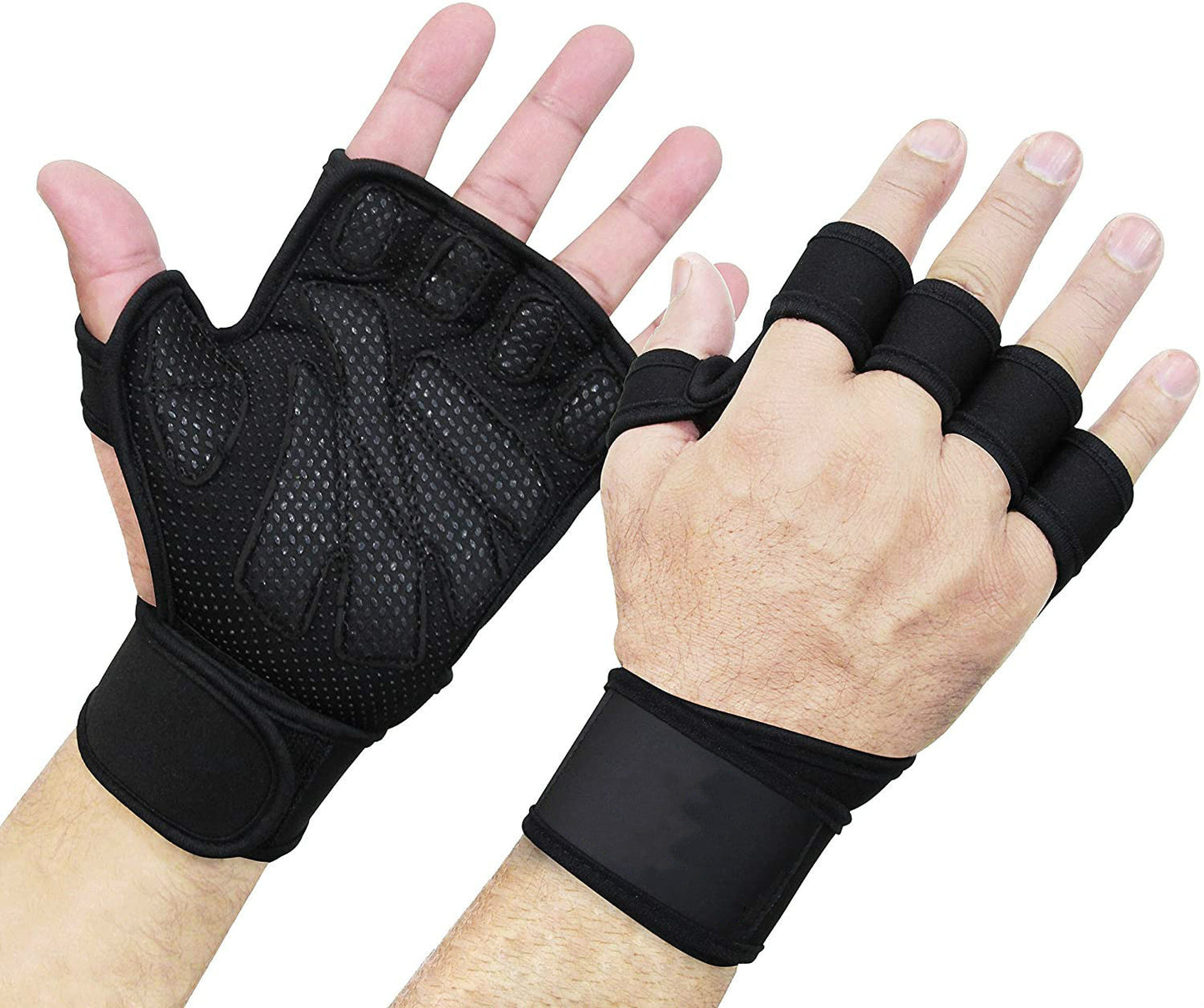 🎖️Weight Lifting Gloves with Built-in Wrist Support & Full Palm Protection