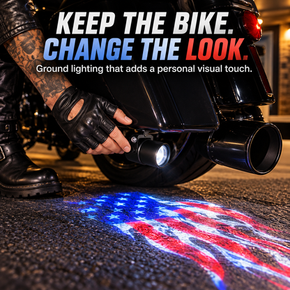 🏍️ Angel Wing Motorcycle LED Projector Lights (1 Pair)