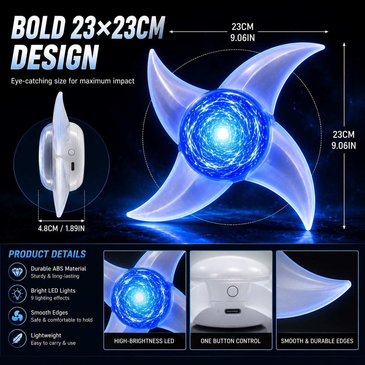 🔥Spinning Light Prop for Cosplay-Imagine Anime Energy Spinning in Your Hands