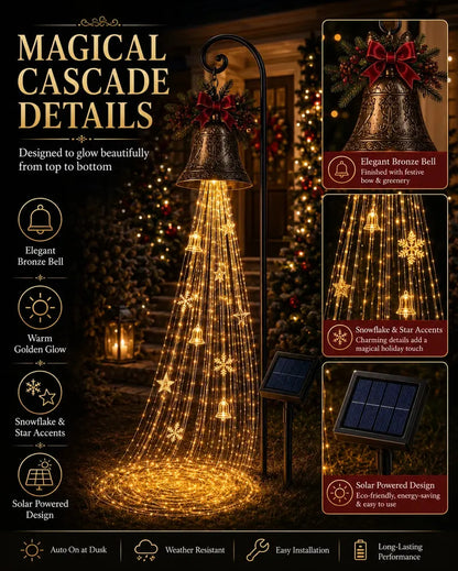 🎄Christmas Bell Cascade Solar Yard Light✨