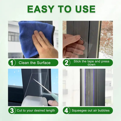 ❄️💨Clear Window Sealing Tape – Waterproof, Draftproof & Easy to Remove