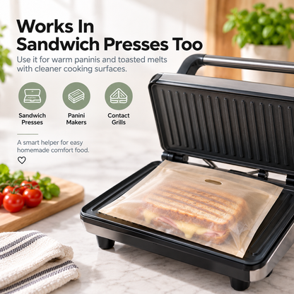 🥪15-Pack Reusable Toaster Bags – Easy-Cleanup Sandwich & Melt Bags
